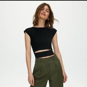 Wilfred Free Cut-Out Knit Top